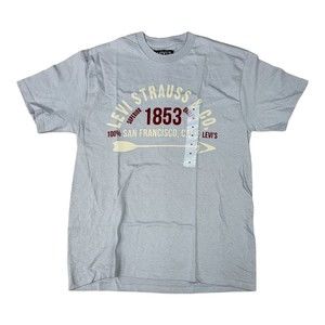 Levis T Shirt Medium Size / Gray Light Color / Short Sleeve / Graphic Tee